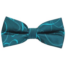 Teal Modern Scroll Wedding Bow Tie #AB-BB1002/5 ##LS2