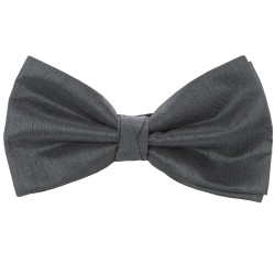 Grey Shantung Wedding Bow Tie #BB1865/1 ##LS