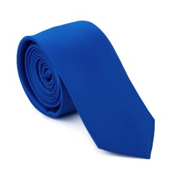 Plain Mazarine Blue Slim Tie #AB-C1009/25 ##LS2