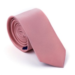 Plain Rose Pink Sun Kiss Slim Tie #AB-C1009/40 ##LS2