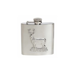 Silver Stag Stainless Steel Hip Flask #HF-07