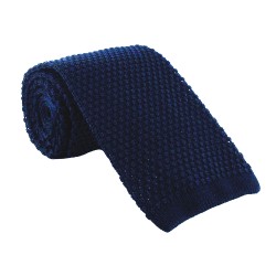 Navy Knitted Skinny Tie #K001/3 ##LS