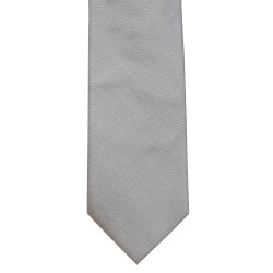 Silver Shantung Silk Tie ((S5016/2)) ##LS