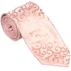 Peach Royal Swirl Wedding Tie #AB-T1001/2 
