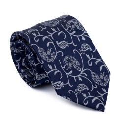 Moonlight Navy Budding Paisley Tie #AB-T1003/7