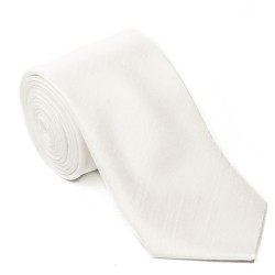 White Shantung Wedding Tie #T1864/2