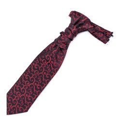 Wine on Black Royal Swirl Cravat #AB-WCR1001/10 ##LS2