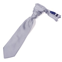 Mid Silver Shantung Cravat #AB-WCR1005/6 ##LS2