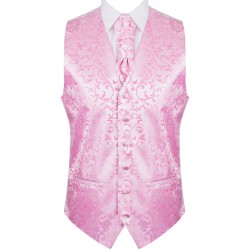Pink Swirl Leaf Wedding Waistcoat #AB-WWA1000/6 ##LS
