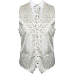Sage Green Royal Swirl Wedding Waistcoat #AB-WWA1001/4 ##LS