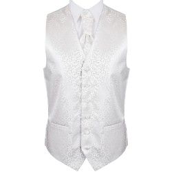 Ivory Royal Swirl Wedding Waistcoat #AB-WWA1001/6