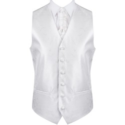 Ivory Modern Scroll Formal Waistcoat #AB-WWA1002/4 ##LS