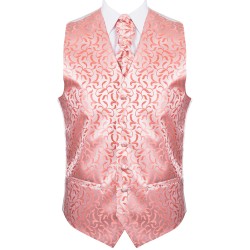 Coral Vintage Vine Formal Waistcoat #AB-WWA1004/2 ##LS