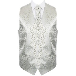 Emerald Green Vintage Vine Formal Waistcoat #AB-WWA1004/6 ##LS