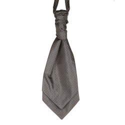 Grey Mini Polka Dot Cravat (Boys Size) #YCR2007/1 ---DISCONTINUED, LAST STOCK!--- ##LS