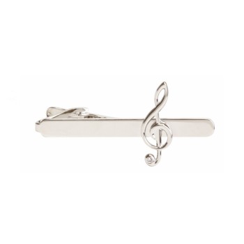 Treble Clef Musical Tie Clip