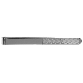 Silver Half Waterwave Sterling Silver Tie Clip #20-0055