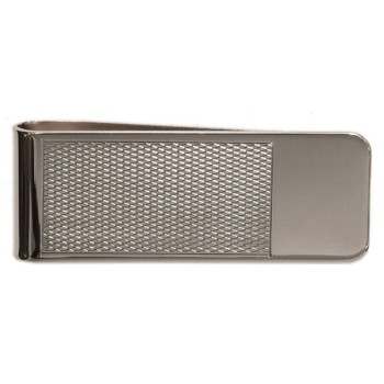 Silver Barley Rhodium Plated Money Clip #4033