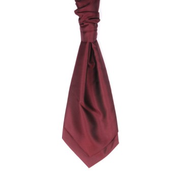 Wine Twill Wedding Cravat #WCR102/4 ##LS