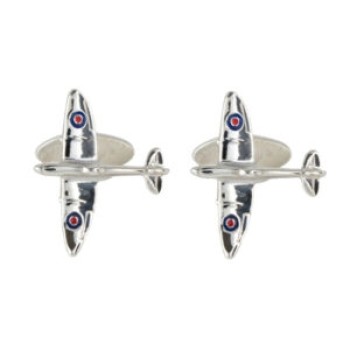 Silver Spitfire Sterling Silver Cufflinks #70-1149