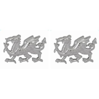 Silver Welsh Dragon Sterling Silver Cufflinks #70-1080