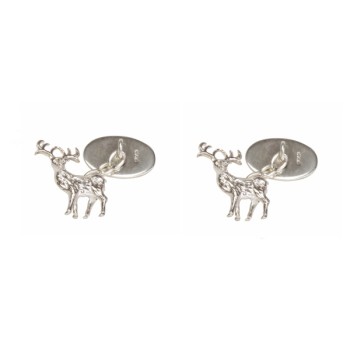 Silver Stag Sterling Silver Cufflinks #75-8031