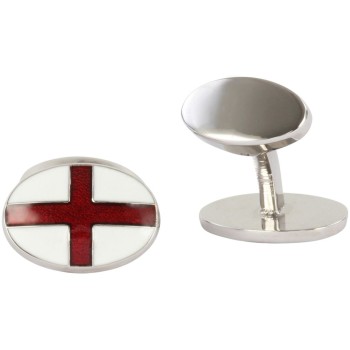 Silver St Georges Cross David Aster Cufflinks #80-1015