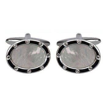 Mother of Pearl Porthole Cufflinks