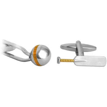 Cricket Bat and Ball Cufflinks