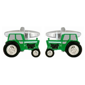 Green Tractor Cufflinks