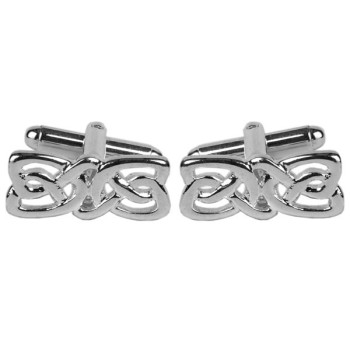 Silver Celtic Rhodium Plated Cufflinks #90-2136