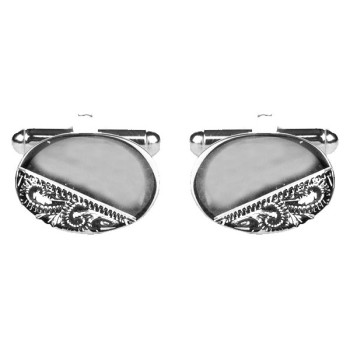 Engraved Oval Cufflinks