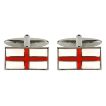 Silver St. George's Cross Cufflinks #90-4421