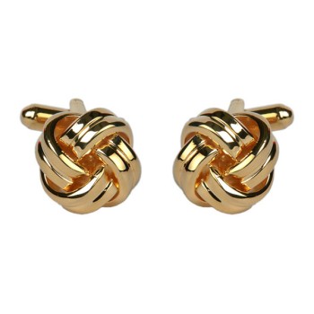 Gold Knot Gold Plated Cufflinks #90-9032