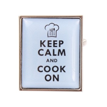 Blue Keep Calm and Cook On Cufflinks #90-1547