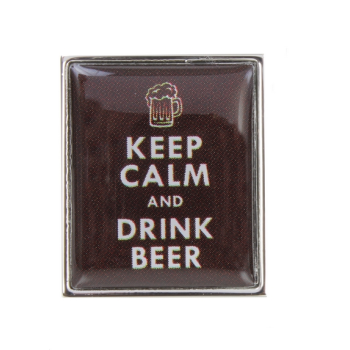 Caramel Keep Calm and Drink Beer Cufflinks #90-1550