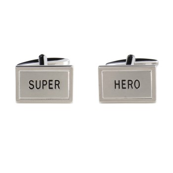 Silver Super Hero Cufflinks #90-1567 ##DAL-LS