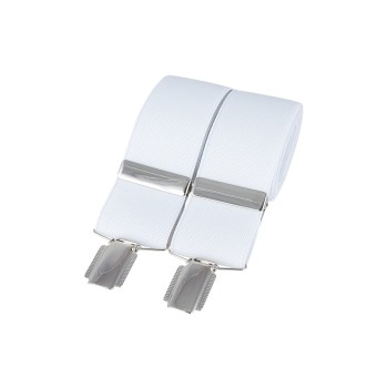 White Silver Clip Braces #BR-002