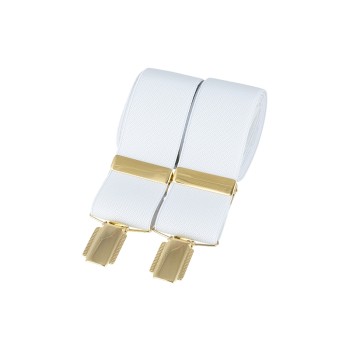 White Gold Clip Braces #BR-010