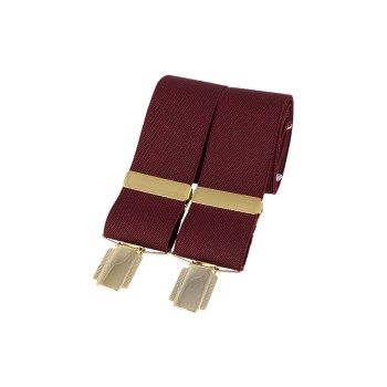 Burgundy Gold Clip Braces #BR-011
