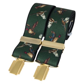 Green Flying Game Birds Braces #BR-052