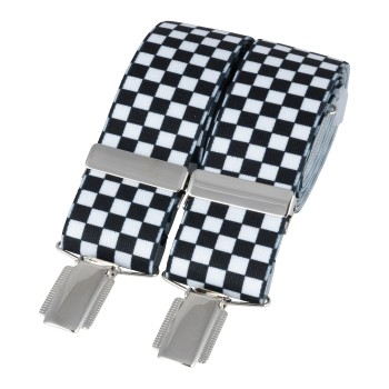 Black Check Braces #BR-046