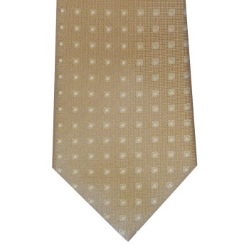 Ecru White Spot Tie #F1451/8 ##LS