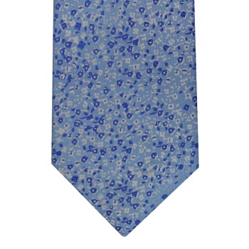 Blue Floral Ink Tie #F1596/1 ##LS