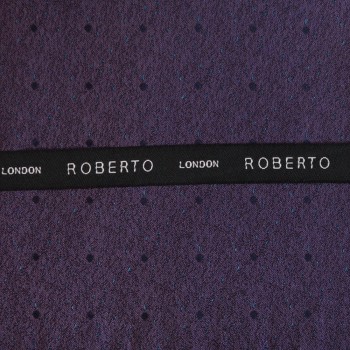 Purple Flecked with Navy Spots Woven Silk Pocket Hankie #ROBHS012/3 ##LS