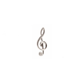 Silver Treble Clef Tie Tac #T-1015