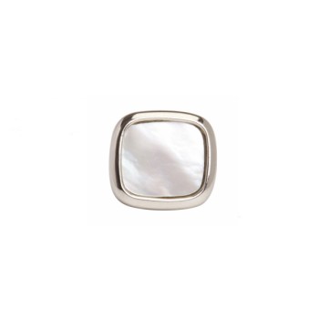 Silver Mother of Pearl Cushion Rhodium Plated Tie Tac #T-1671