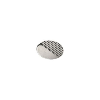 Silver Oval Half Lines Sterling Silver Tie Tac #T-1898