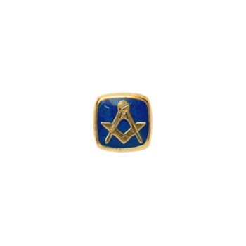 Blue Masonic Cushion Gold Plated Tie Tac #T-2826