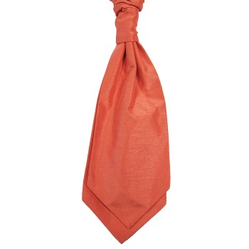 Coral Self Tie Shantung Cravat #WCS1867A/5 ##LS